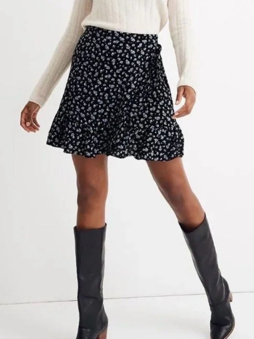 Madewell ruffle skirt